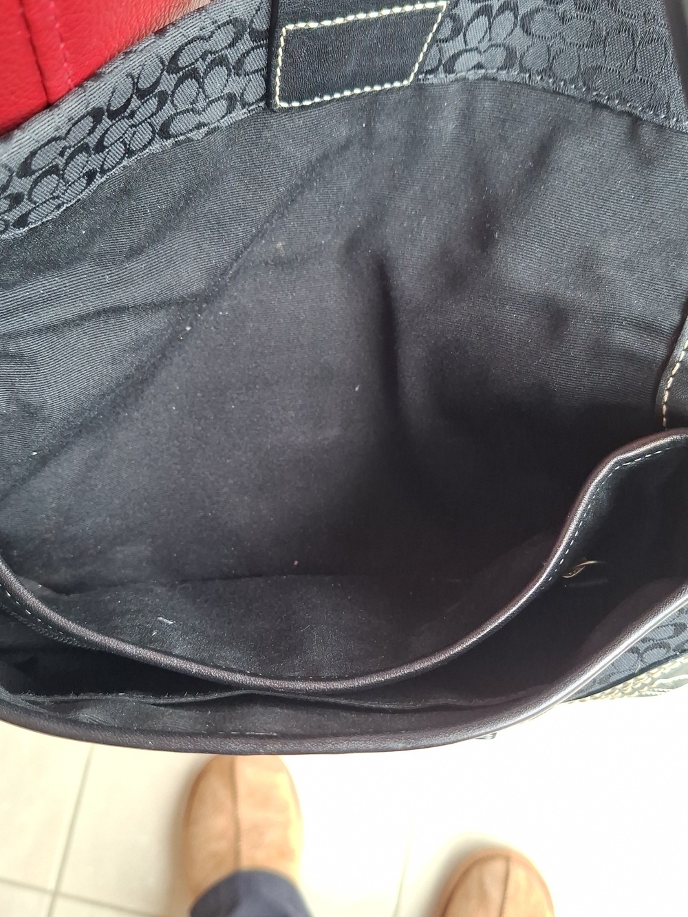 Coach Signature Soho Vintage black monogram shoulder bag in canvas and leather - Picture 10 of 15